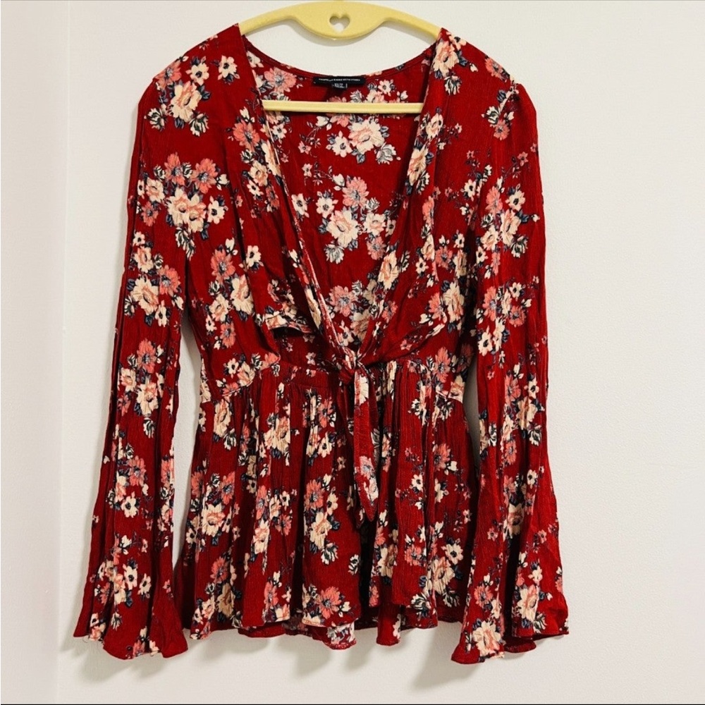 American Eagle Outfitters Floral Dress with Front Tie